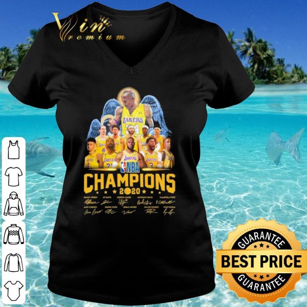 Original Kobe Bryant Angel Los Angeles Lakers Player Nba Champions Signatures shirt