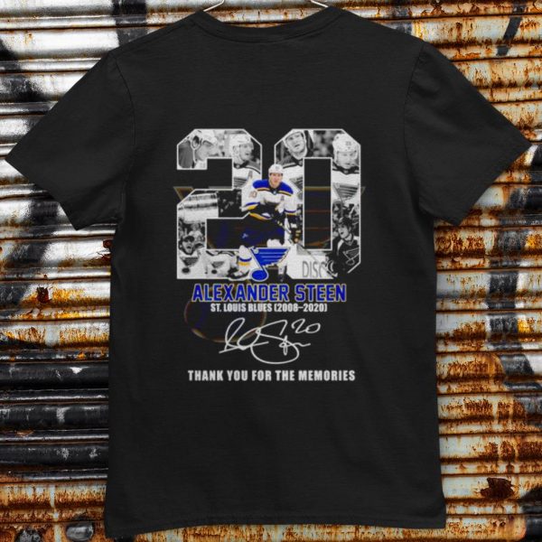 Top 20 Alexander Steen St Louis Blues 2008 2020 Thank You For The Memories shirt