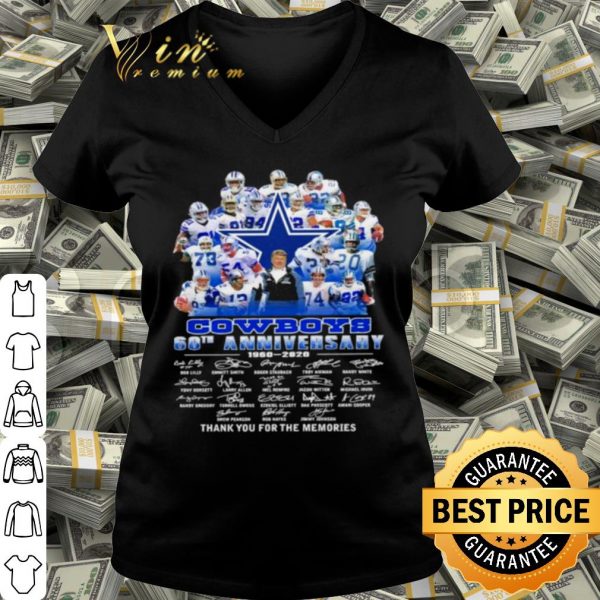 Dallas Cowboys 60th Anniversary Thank You For The Memories Signature shirt