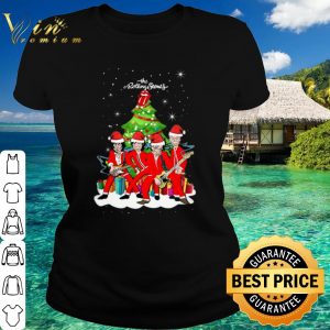 Original The Rolling Stones Santa Claus Guitar Tree Christmas shirt 1