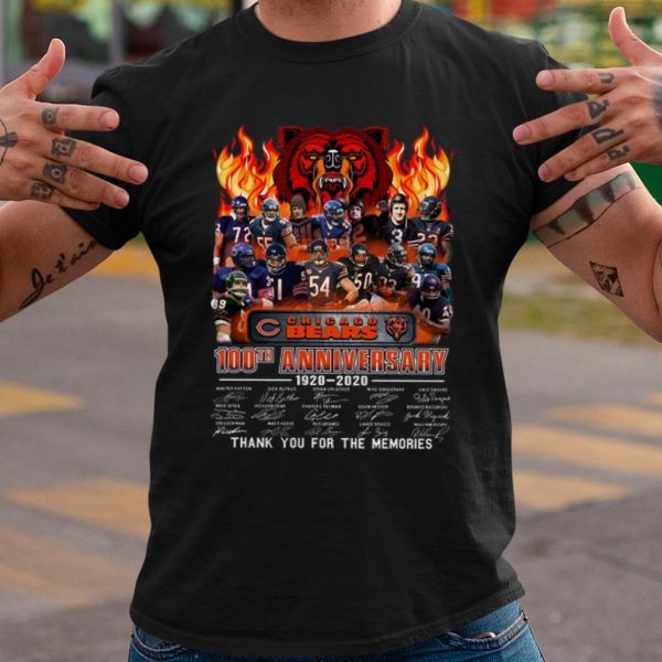 Original Chicago Bears 100th Anniversary Thank You For The Memories Signature shirt