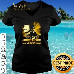 Top John Lennon 1940 1980 thank you for the memories Signature shirt 2
