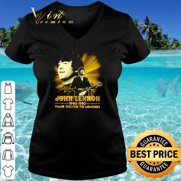 Top John Lennon 1940 1980 thank you for the memories Signature shirt