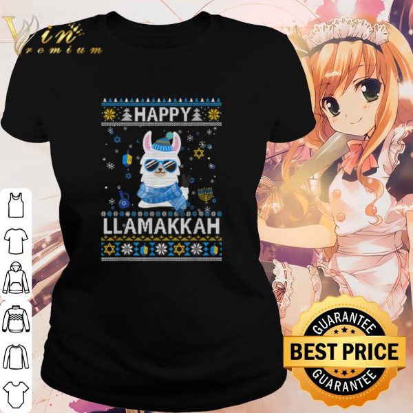 Pretty Happy Llamakkah Christmas shirt