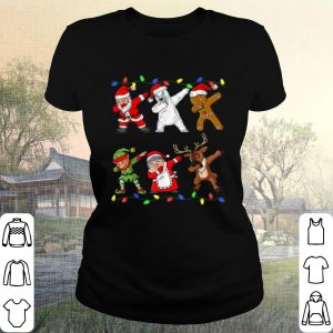 Pretty Christmas Dabbing Santa Elf And Friends shirt 1