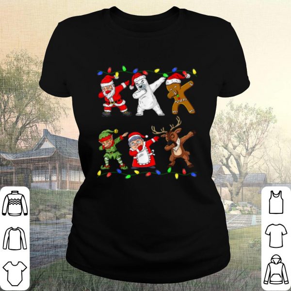 Pretty Christmas Dabbing Santa Elf And Friends shirt
