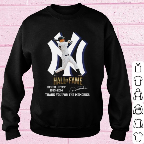 Original New York Yankees Derek Jeter 1995 2014 Hall Of Fame Signature shirt
