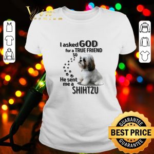 Top I Asked God For A True Friend So He Sent Me A Shih Tzu shirt 1