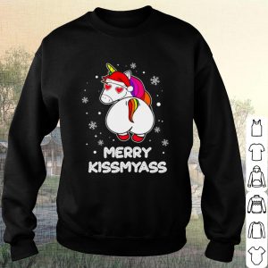 Pretty Santan Unicorn LGBT merry kissmyass shirt 2