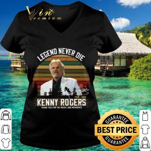 Original Legends Never Die Kenny Rogers Thank You For The Memories Signature shirt 2