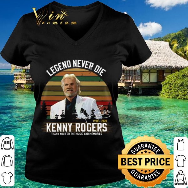 Original Legends Never Die Kenny Rogers Thank You For The Memories Signature shirt