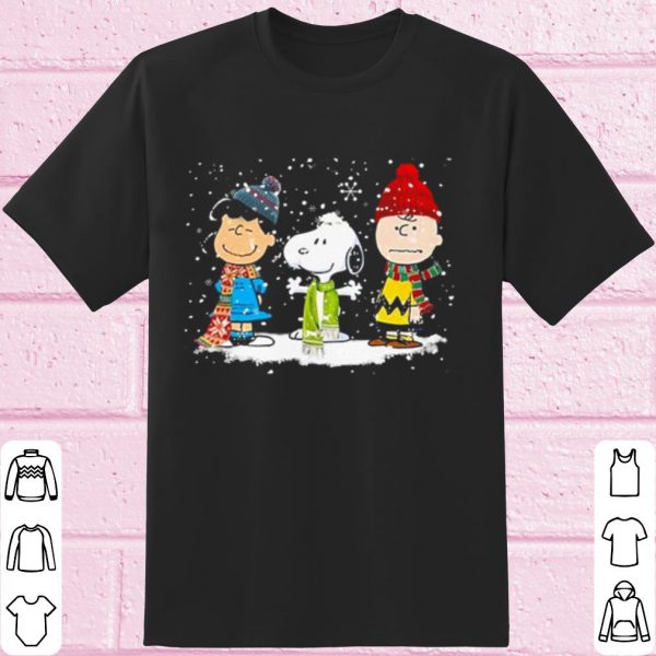 Top Charlie Brown Snoopy and Lucy Van Pelt Merry Christmas shirt