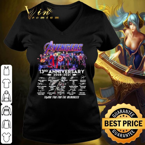 Pretty Avengers 13rd Anniversary 2008 2021 Thank The Memories Signature shirt