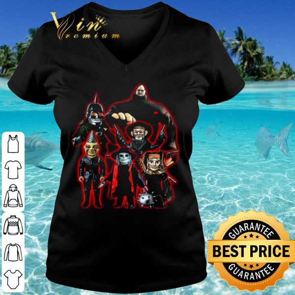 Top Good Puppet Master Horror Movie 80s Blade Pin Head Torch Jester Drill shirt