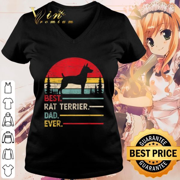 Cool Rat Terrier Best Dad Ever Dog Vintage shirt