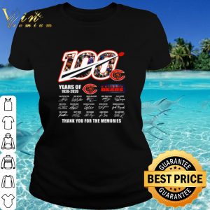 Top 100 Years Of Chicago Bears Thank You For The Memories Signature shirt 1