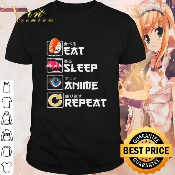 Pretty Eat Sleep Anime Repeat shirt