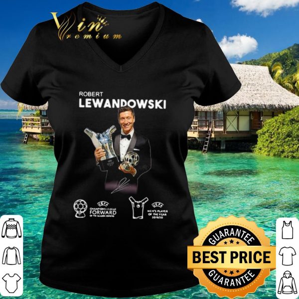 Pretty Robert Lewandowski Golden Ball Uefa Champions Signature shirt