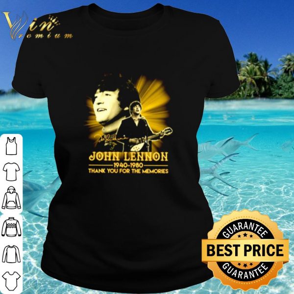 Top John Lennon 1940 1980 thank you for the memories Signature shirt