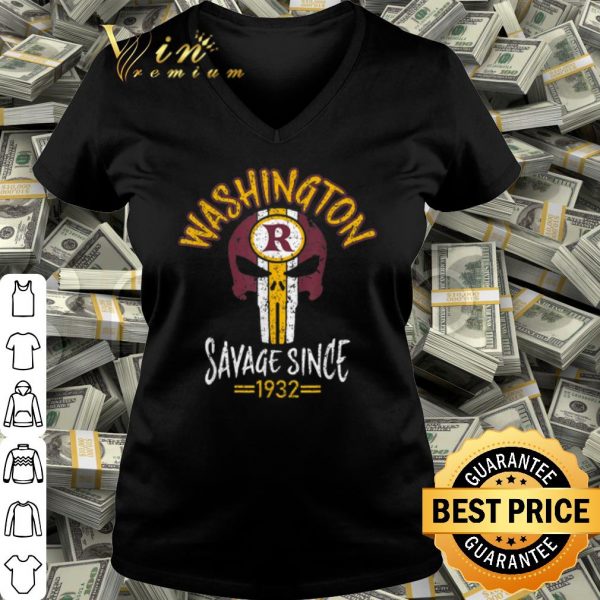 Pretty Washington Redskins Skull Savage Since 1932 shirt