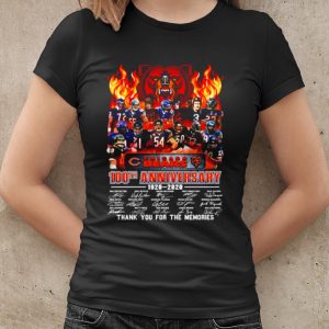 Original Chicago Bears 100th Anniversary 1920 2020 Thank You For The Memories shirt 1