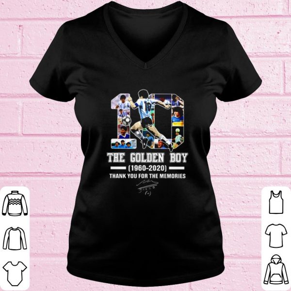 Top Maradona 10 the golden boy 1960 2020 thank you for the memories shirt