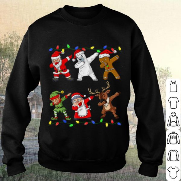 Pretty Christmas Dabbing Santa Elf And Friends shirt