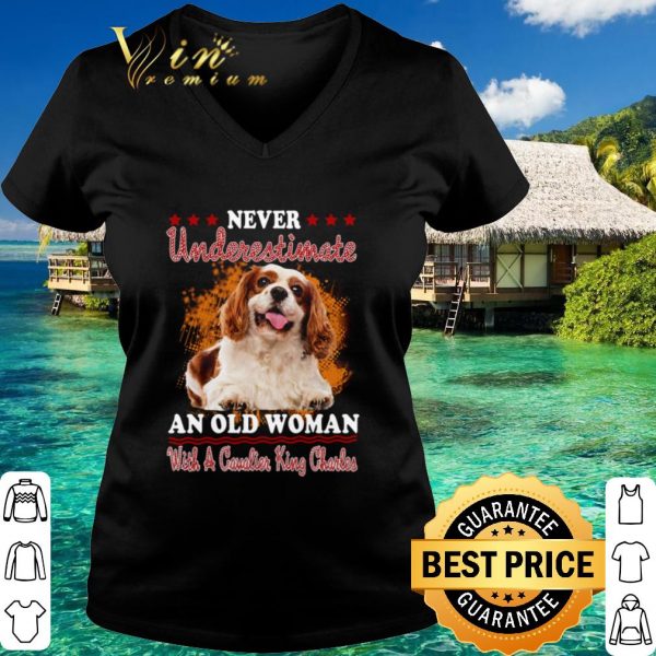 Pretty Never Underestimate An Old Woman With A Cavalier King Charles shirt