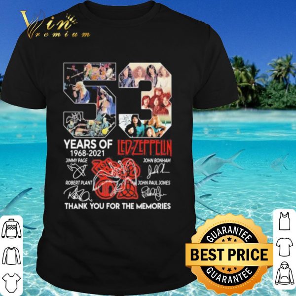 Top 53 Years Of Led Zeppflin Thank You For The Memories Signuature shirt