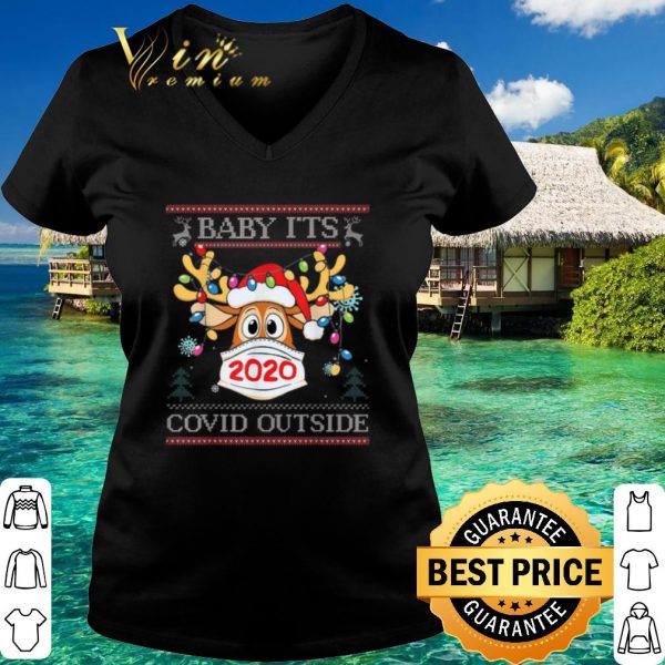 Original Reindeer Baby It's Covid Outside Christmas shirt