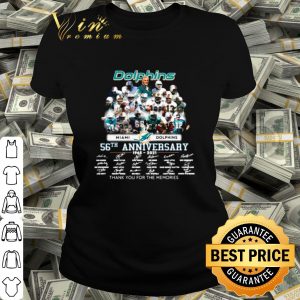 Cool Miami Dolphins 56th Anniversary Thank For The Memories Signatures shirt 1