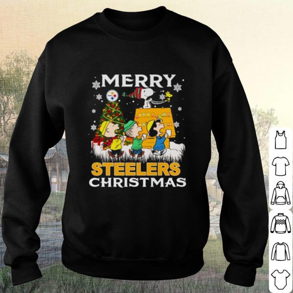 Pretty Peanuts Characters Merry Steelers Christmas shirt
