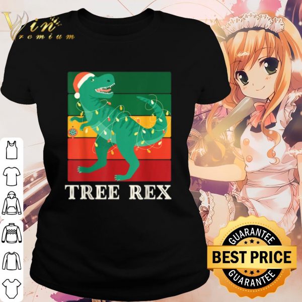 Cool Dinosaur Pajama Tree Rex Christmas shirt