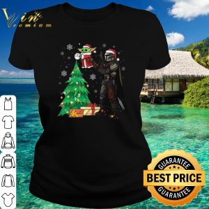 Original The Mandalorian Hug Baby Yoda Tree Christmas shirt 1