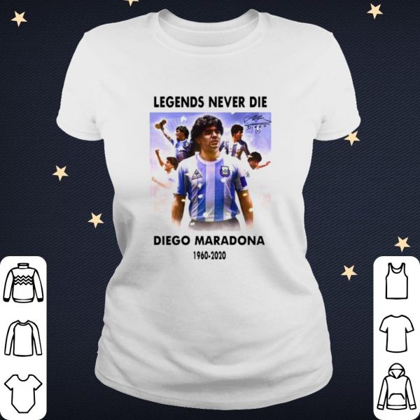 Cool Diego Maradona Argentina Football Legend Never Die Rest In Peace shirt