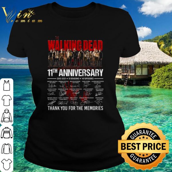 Original The Walking Dead 11th Anniversary Thank The Memories Signature shirt