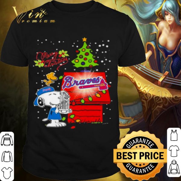 Pretty Snoopy Braves Atlanta Football Merry Christmas shirt