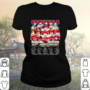 Cool Arizona Cardinals 123rd Anniversary Thank The Memories Signature shirt 1