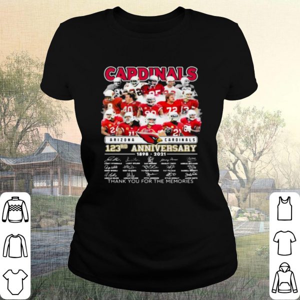 Cool Arizona Cardinals 123rd Anniversary Thank The Memories Signature shirt