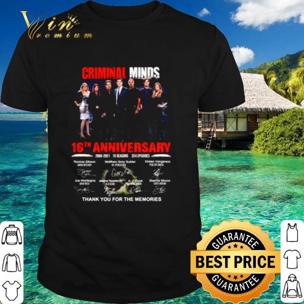 Pretty Criminal Minds 16th Anniversary Thank You For The Memories shirt