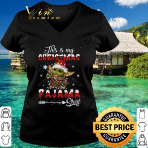 Top Baby Yoda This is my Christmas Pajama shirt Christmas light shirt 2