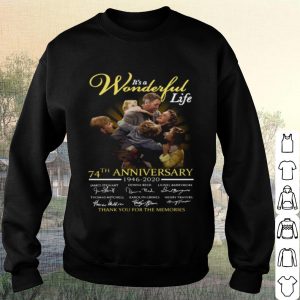 Cool It's A Wonderful Life Anniversary Thank The Memories Signatures shirt 2