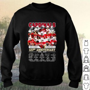 Cool Arizona Cardinals 123rd Anniversary Thank You For The Memories Signature shirt 2