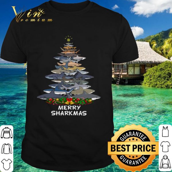 Original Merry Sharkmas Tree Shark Christmas shirt