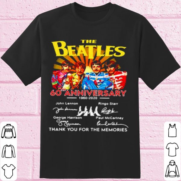 Original The Beatles English Rock Band 60th Anniversary 1960 2020 Signature shirt