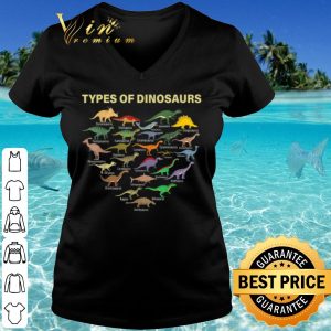 Original Types Of Dinosaurs Arranged The Heart shirt 2