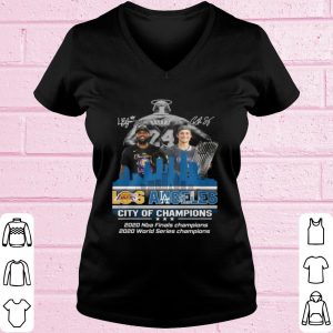 Original Kobe Bryant LeBron James and Corey Seager City Of Champions Signature shirt 1