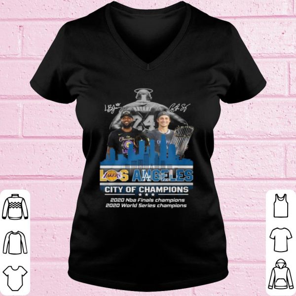 Original Kobe Bryant LeBron James and Corey Seager City Of Champions Signature shirt
