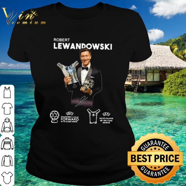 Pretty Robert Lewandowski Golden Ball Uefa Champions Signature shirt