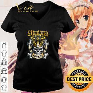 Pretty King Skull Pittsburgh Steelers for life shirt 2
